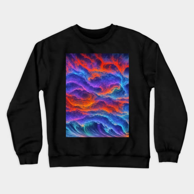 Colorful waves Crewneck Sweatshirt by ArtisticBox